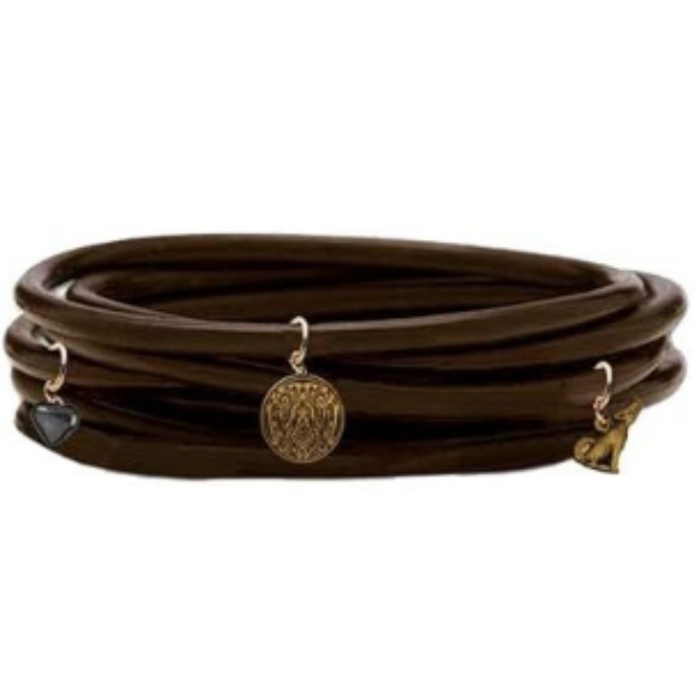 "Wolf Pack" Jelly Bangle Bracelet with Charms